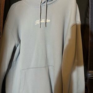 Hollister Men's Light Blue Hoodie